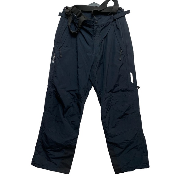Columbia Sportwear Omni Tech Ski Bib Overalls Mens XL Black Winter Snow Pants - Picture 1 of 10